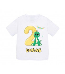 Camiseta cumpleaños Green Dino