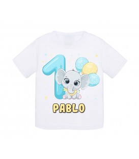 Camiseta cumpleaños Elefante Globo