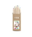 Cajita 6 lápices de colores personalizada